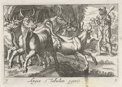 Herkules hütet die Herde von Geryon von Simon Frisius