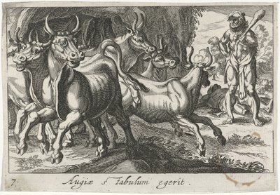 Herkules hütet die Herde von Geryon (Herculische Themen) von Simon Frisius