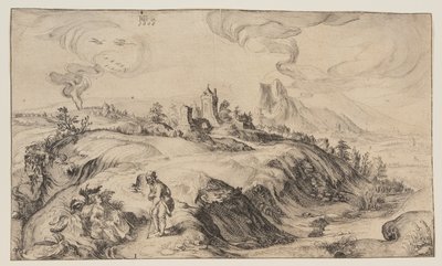 Gebirgslandschaft von Simon Frisius