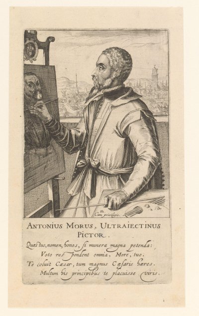 Porträt von Anthonio Moro von Simon Frisius
