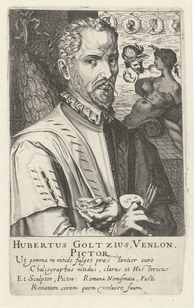 Porträt von Hubert Goltzius von Simon Frisius