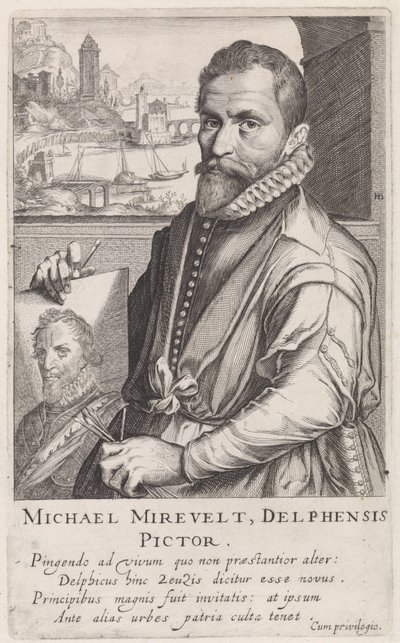 Porträt von Michiel Jansz. van Mierevelt von Simon Frisius