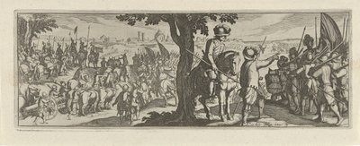 Zwei Soldaten unter einem Baum (Cavalerie) von Simon Frisius
