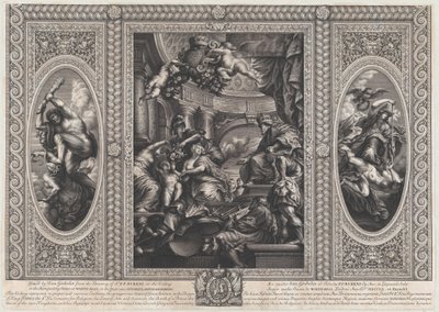 Eine allegorische Szene, die die Vorteile der Herrschaft von James zeigt, weise Regierung, 1720 von Simon Gribelin