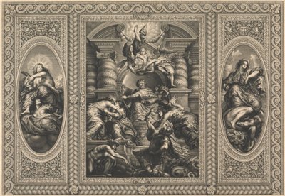 Die Decke des Bankettsaals in Whitehall: Die friedliche Herrschaft von James I von Simon Gribelin