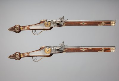 Paar Radschlosspistolen für die Leibgarde des Kurfürsten von Sachsen, deutsch, ca. 1610 von Simon Helbig