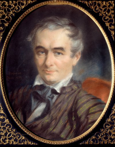 Porträt von Prosper Mérimée (1803-1870), Schriftsteller, Historiker und französischer Archäologe. Gemälde von Simon Rochart (1788 - 1872) von Simon Jacques Rochard