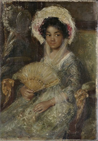 Junge Frau mit einem Fächer (ca. 1906) von Simon Maris