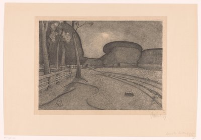 Landschaft mit Bauernhof von Simon Moulijn (signed by artist)