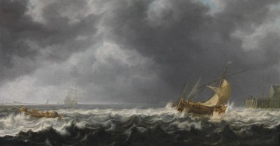 Stürmische See von Simon de Vlieger