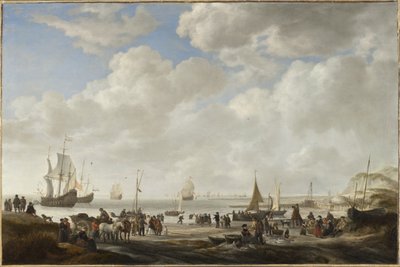 Ansicht eines Strandes von Simon de Vlieger