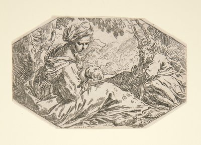 Ruhe auf der Flucht nach Ägypten von Simone Cantarini