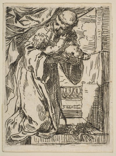 Heiliger Antonius von Padua mit dem Christuskind von Simone Cantarini