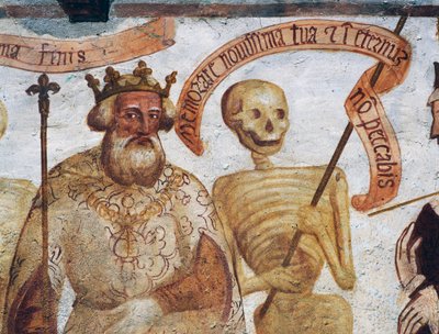 Der Tod mit dem König (Detail) von Simone II Baschenis