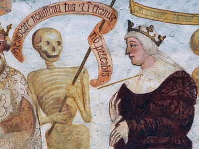 Tod mit der Königin, (Detail) von Simone II Baschenis
