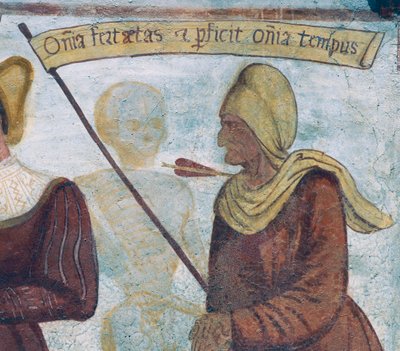 Der Tod mit der alten Frau (Detail) von Simone II Baschenis