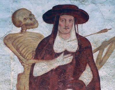 Der Kardinal und der Tod (Detail) von Simone II Baschenis