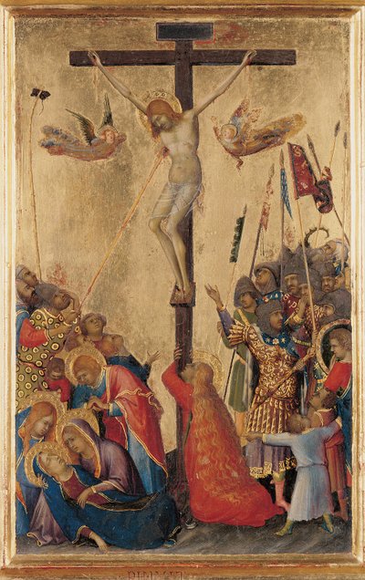 Kalvarienberg, aus dem Orsini-Polyptychon von Simone Martini