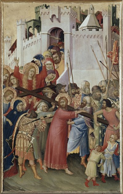 Polyptychon Orsini: Christus trägt das Kreuz von Simone Martini