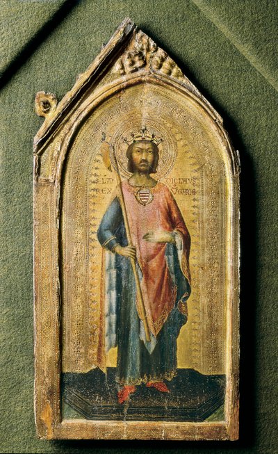 Porträt des Heiligen Ladislaus, von Simone Martini, Tempera auf Holz, ca. 1326 von Simone Martini