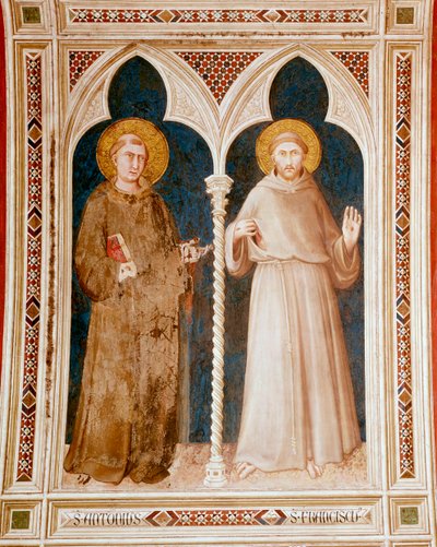 Heiliger Antonius von Padua und Heiliger Franz von Assisi von Simone Martini