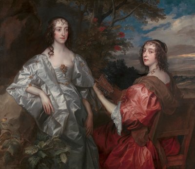 Katherine, Gräfin von Chesterfield, und Lucy, Gräfin von Huntingdon von Sir Anthony Van Dyck, and studio