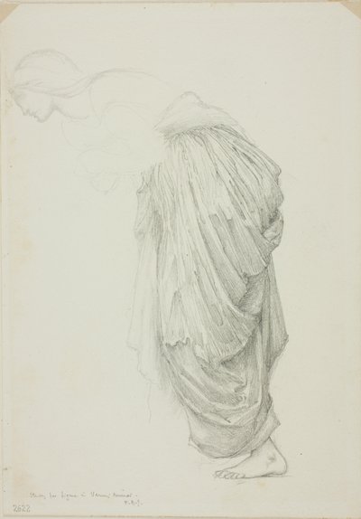Sich bückende weibliche Figur, Studie für Spiegel der Venus von Sir Edward Burne Jones