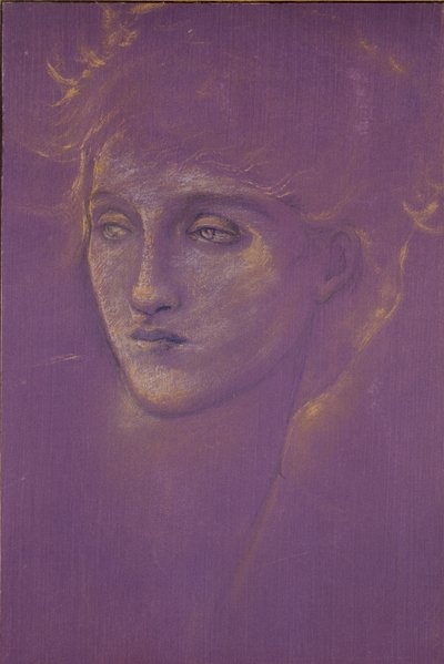 Kopf einer Frau, spätes 19. Jahrhundert von Sir Edward Coley Burne Jones