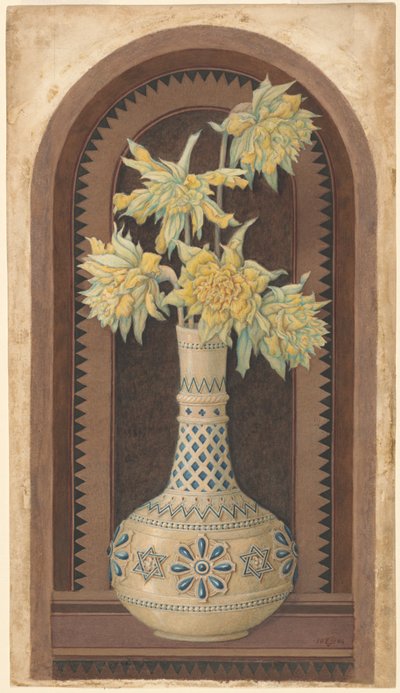 Narzissen in einer blau-weißen Vase von Sir Edward John Poynter