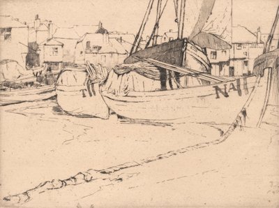 Seine-Boote, St. Ives, Cornwall von Sir Frank Short