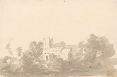 Kirche in Bäumen von Sir George Howland Beaumont seventh Baronet