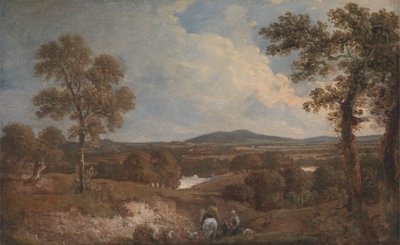 Landschaft mit Figuren im Vordergrund von Sir George Howland Beaumont seventh Baronet