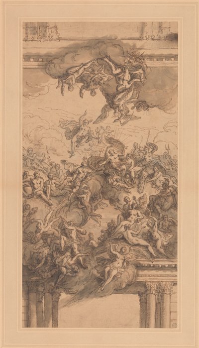 Ein Entwurf für eine Decke von Sir James Thornhill