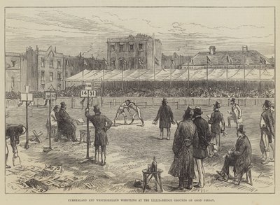 Cumberland und Westmoreland Wrestling am Lillie-Bridge-Gelände am Karfreitag von Sir John Charles Robinson