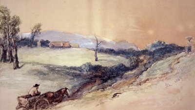 Landschaft mit Pferd und Wagen, 1883 von Sir John Gilbert