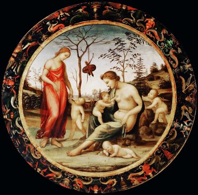 Allegorie der Liebe: Venus terrestre mit Eros und Venus celeste mit Anteros und zwei Cupidos von Sodoma