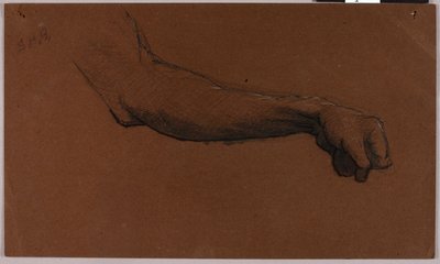Armstudie für Reiterdenkmal von Solon H. Borglum