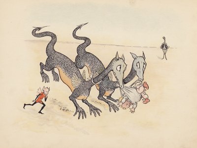 Illustration für Little Twin Dragons von S Rosamond Praeger von Sophia Rosamond Praeger