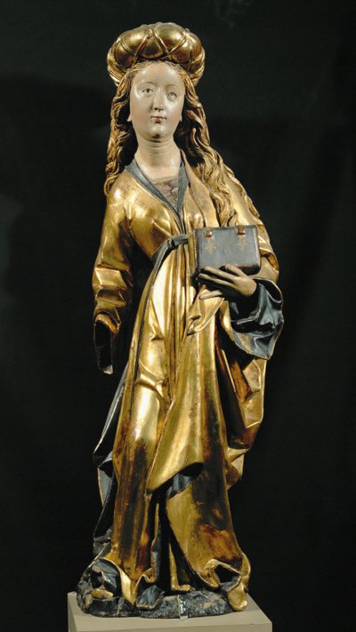 Heilige Katharina von Alexandria, ein Buch haltend von South German School