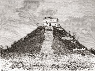 Chichen Itza, Yucatán, Mexiko: El Castillo alias der Tempel von Kukulkan oder Kukulkans Pyramide von Spanish School