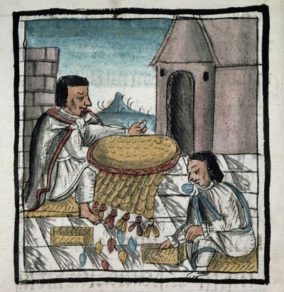 Codex der Eroberung Mexikos: Methode zur Konservierung von Lebensmitteln gegen Hunger von Spanish School