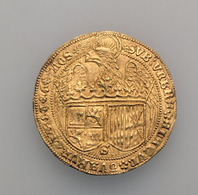 Doppel-Excelente von Ferdinand II. von Aragon (1452-1516) und Isabella von Kastilien (1451-1504), Sevilla Münze, 1475 von Spanish School
