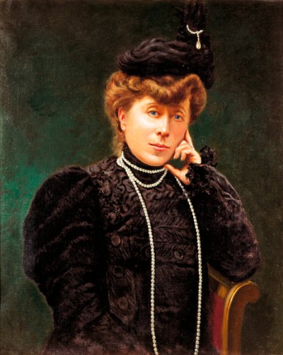 Porträt der Herzogin Maria del Carmen Villahermosa (1815-1905). Anonymes Gemälde. Ende des 19. Jahrhunderts. von Spanish School