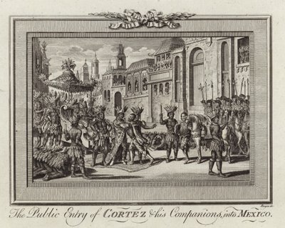 Der öffentliche Einzug von Cortez von Spanish School