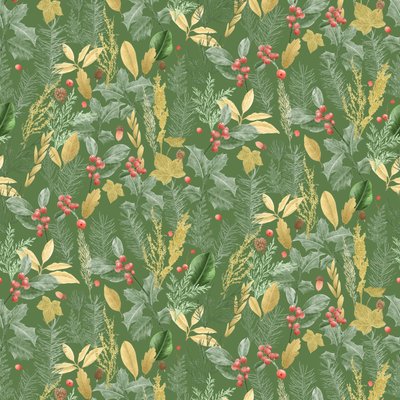 Holiday Holly Muster Dunkel, 2021 von Stacy Hsu
