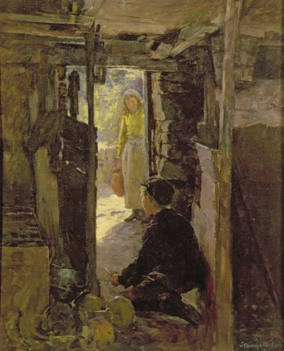 An der Hüttentür von Stanhope Alexander Forbes