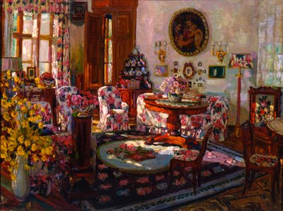 Innenraum im Herrenhaus Brasovo von Stanislav Julianovic Zukovskij