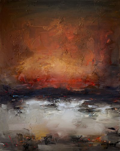 Feurige Abstrakte Landschaft von Stanislav Lazarov