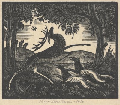 Verwundeter Hirsch von Stanislav Ostoja Chrostovski