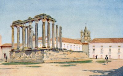 Tempel der Diana, Evora von Stanley Inchbold